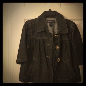 Short crop top short sleeve blue Jean jacket